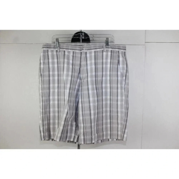 Men's ALFANI plaid gray shorts size 36 - Picture 1 of 3